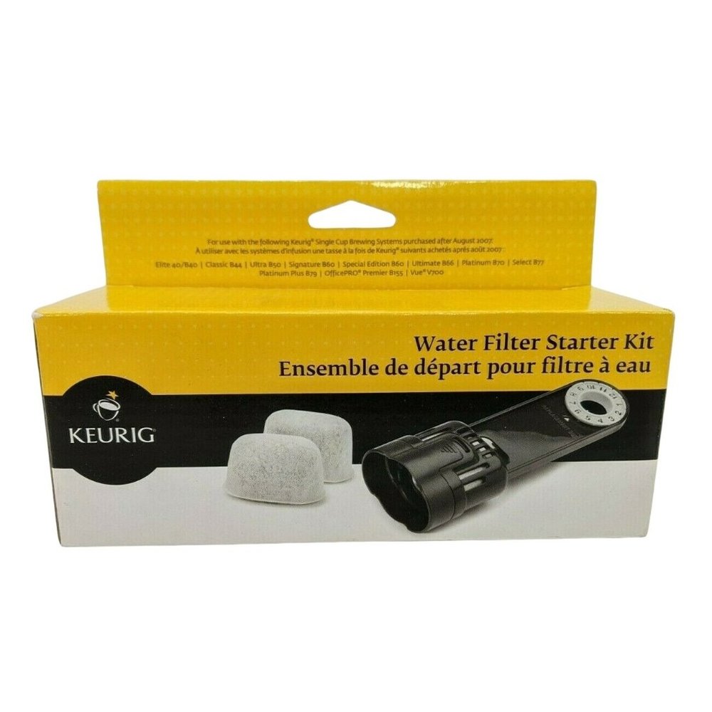 Genuine Keurig 1.0 Water Filter Starter Kit w/ 2 Charcoal Replacemet Filters NIB